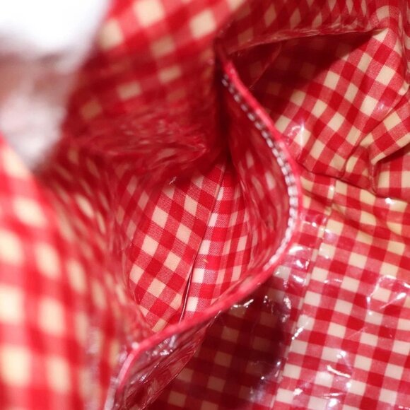 BURBERRY Blue Label Tote Bag Canvas Red Beige Auth hk2190 - Picture 10 of 16